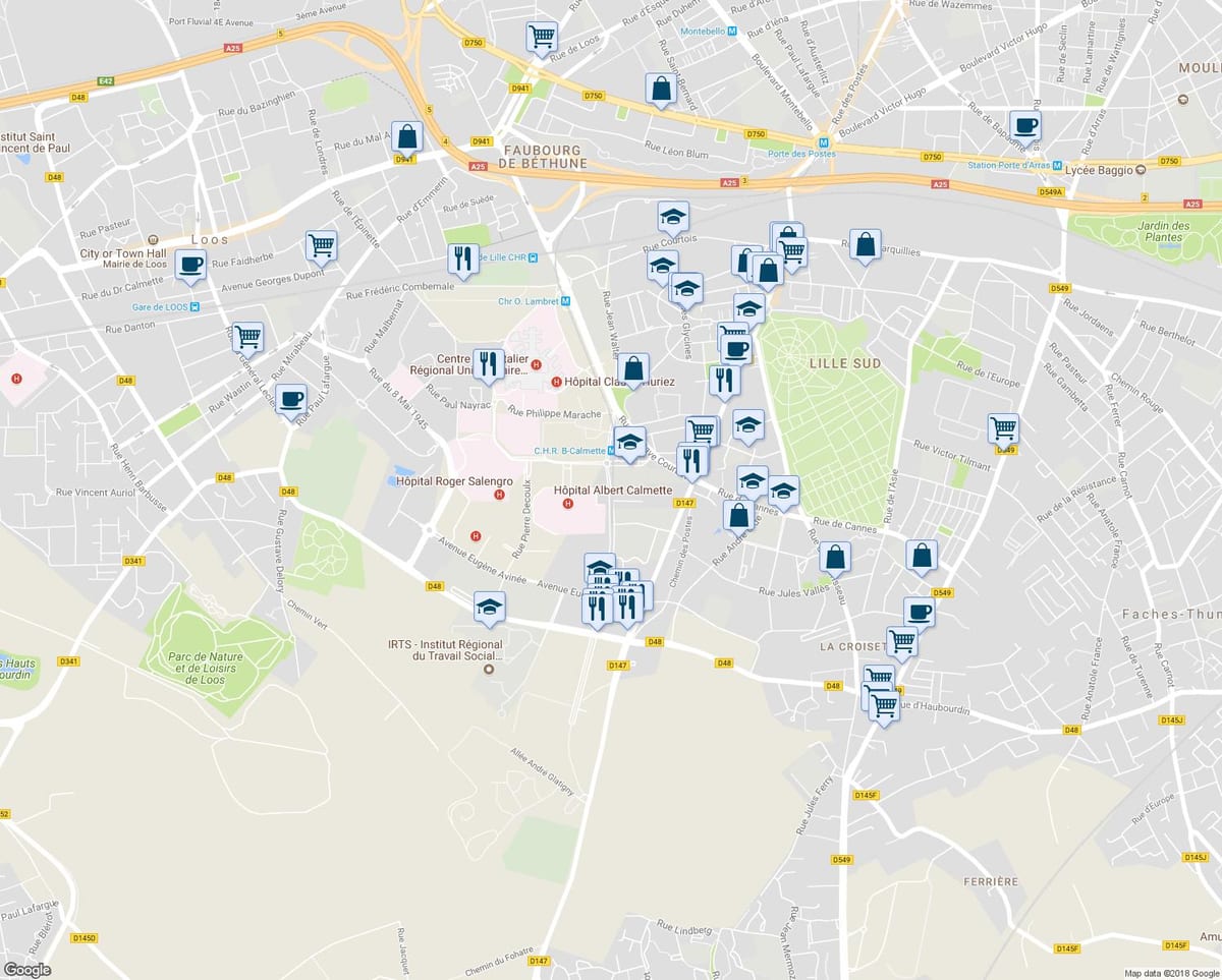 mapa de Lille loja