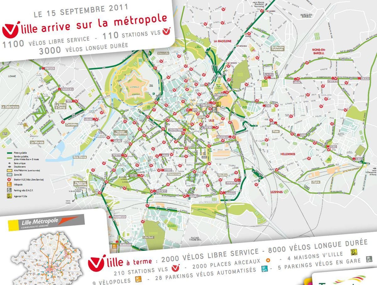 mapa de Lille moto