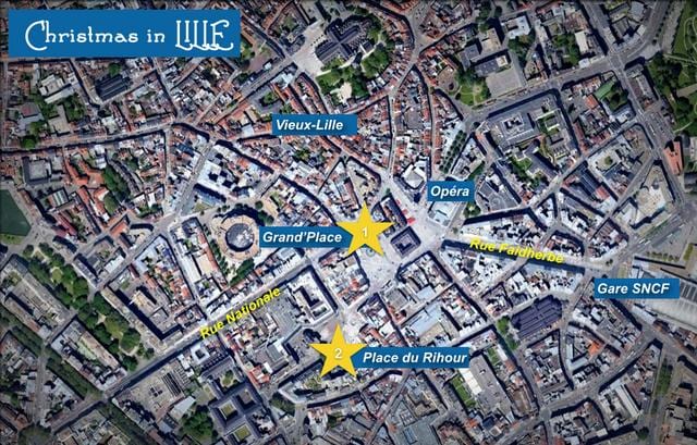 mapa de Lille mercado de natal
