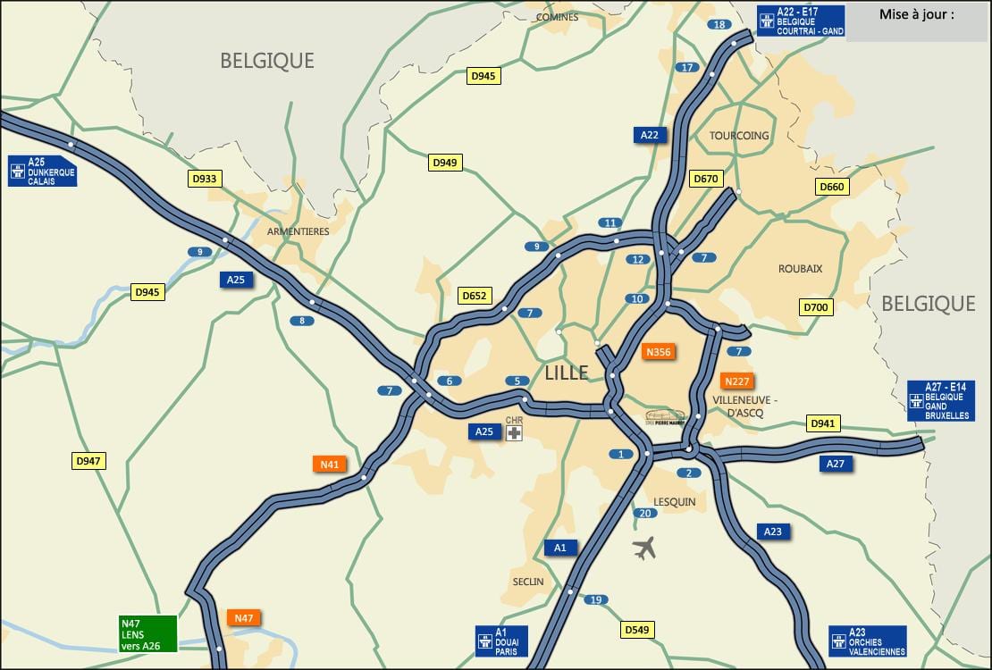 Mapa de Lille