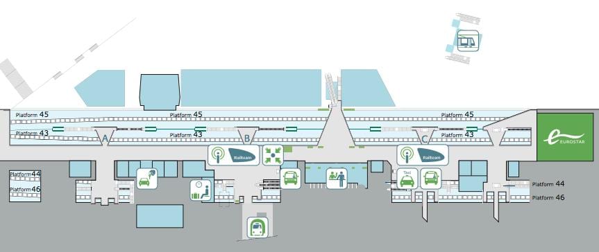 mapa de Lille europe estação ferroviária