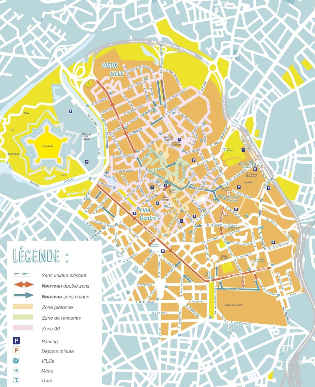 mapa de Lille