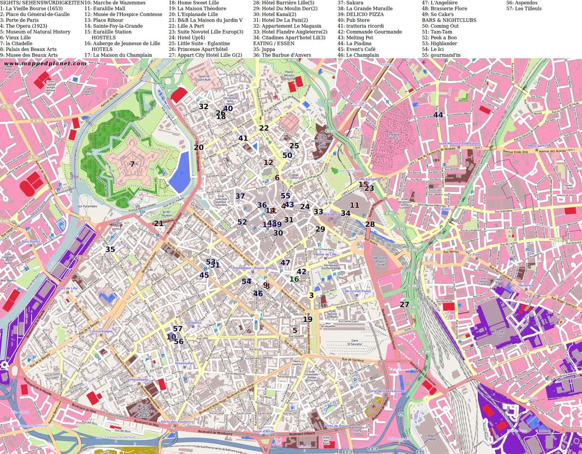 mapas de Lille