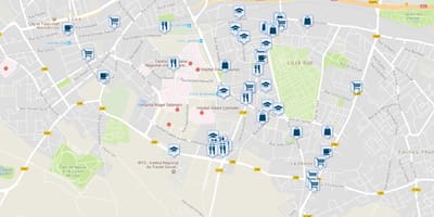 Mapa de Lille loja