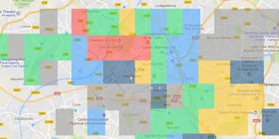 Mapa de Lille bairro