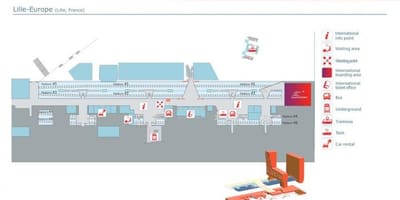 Lille europe estação de trem mapa
