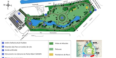 Mapa de Lille jardim