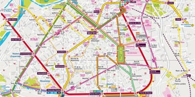 Mapa de Lille ônibus
