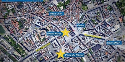 Mapa de Lille mercado de natal