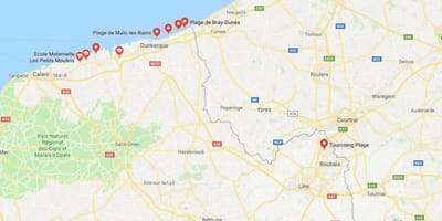 Mapa de Lille praia