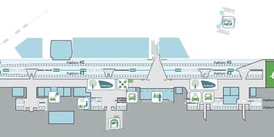 Mapa de Lille europe estação ferroviária