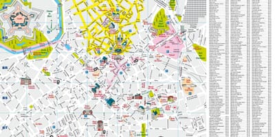 Mapa de Lille centro da cidade